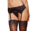 black satin garter belt