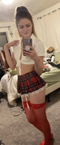 Sexy School Uniform Costume Set w/ Stockings photo review