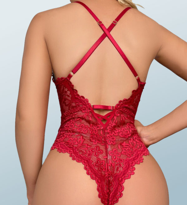 Stretch lace; lace teddy; lace bodysuit; sexy lingerie